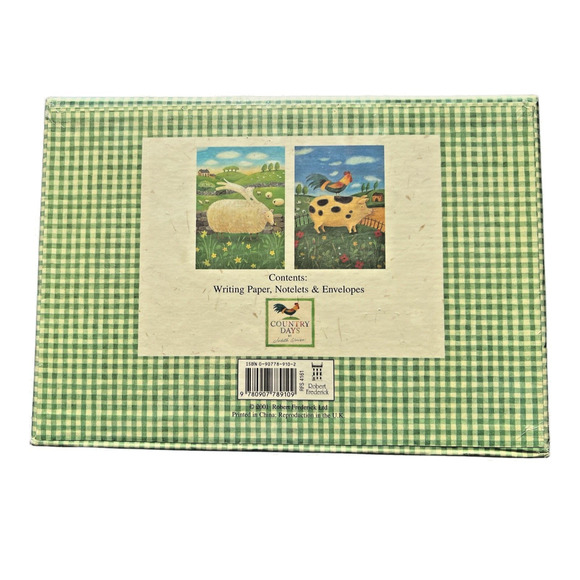 2001 Robert Frederick Country Days Stationery Judith Glover Pig Rooster Sealed - Picture 4 of 6